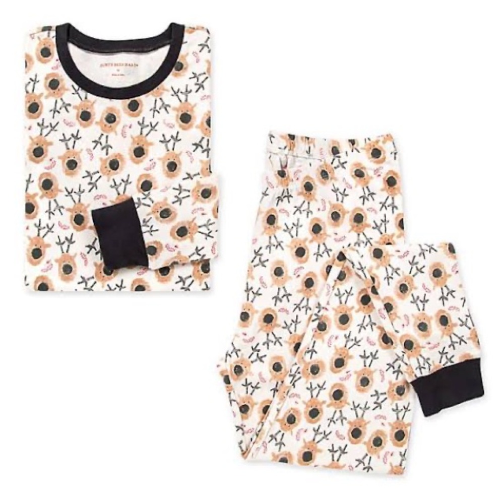 NWT Burts Bees Kids Reindeer Pajamas - size XL (14)